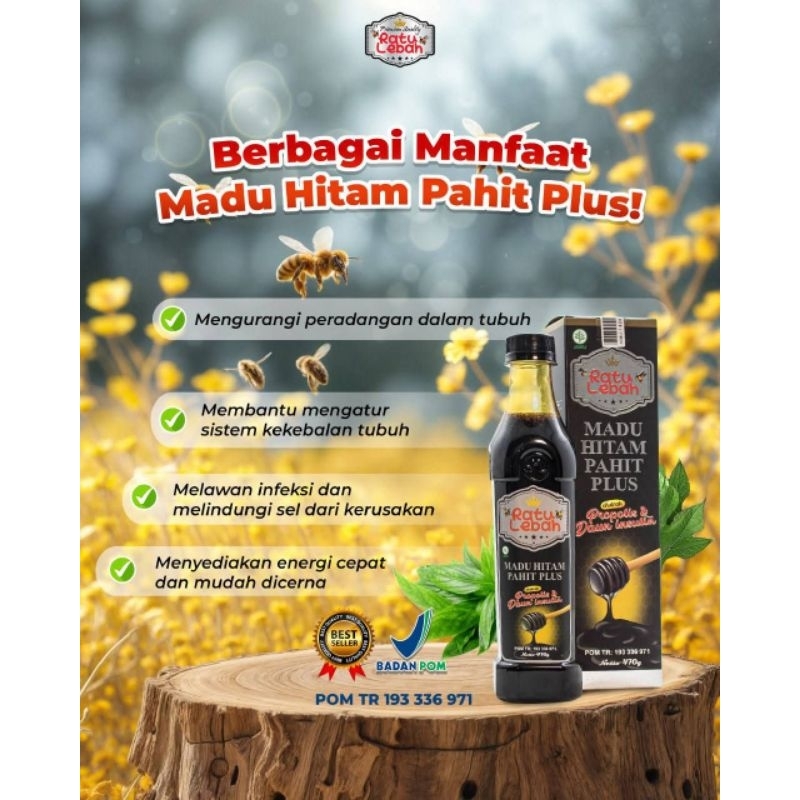 

MADU HITAM PAHIT PLUS EKSTRAK PROPOLIS & DAUN INSULIN RATU LEBAH ORIGINAL (470GRAM)
