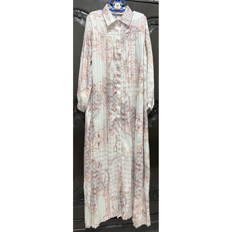 Festive Pleated Shirt Dress