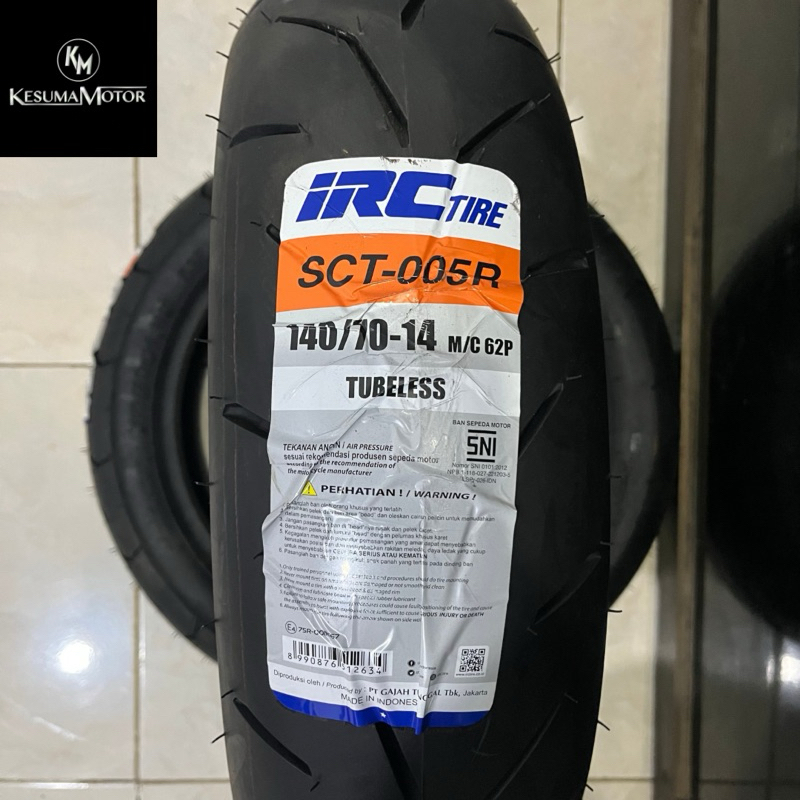 [TERMURAH] BAN LUAR IRC 140/70-14 SCT-0055R TUBELESS BAN BELAKANG AEROX 155