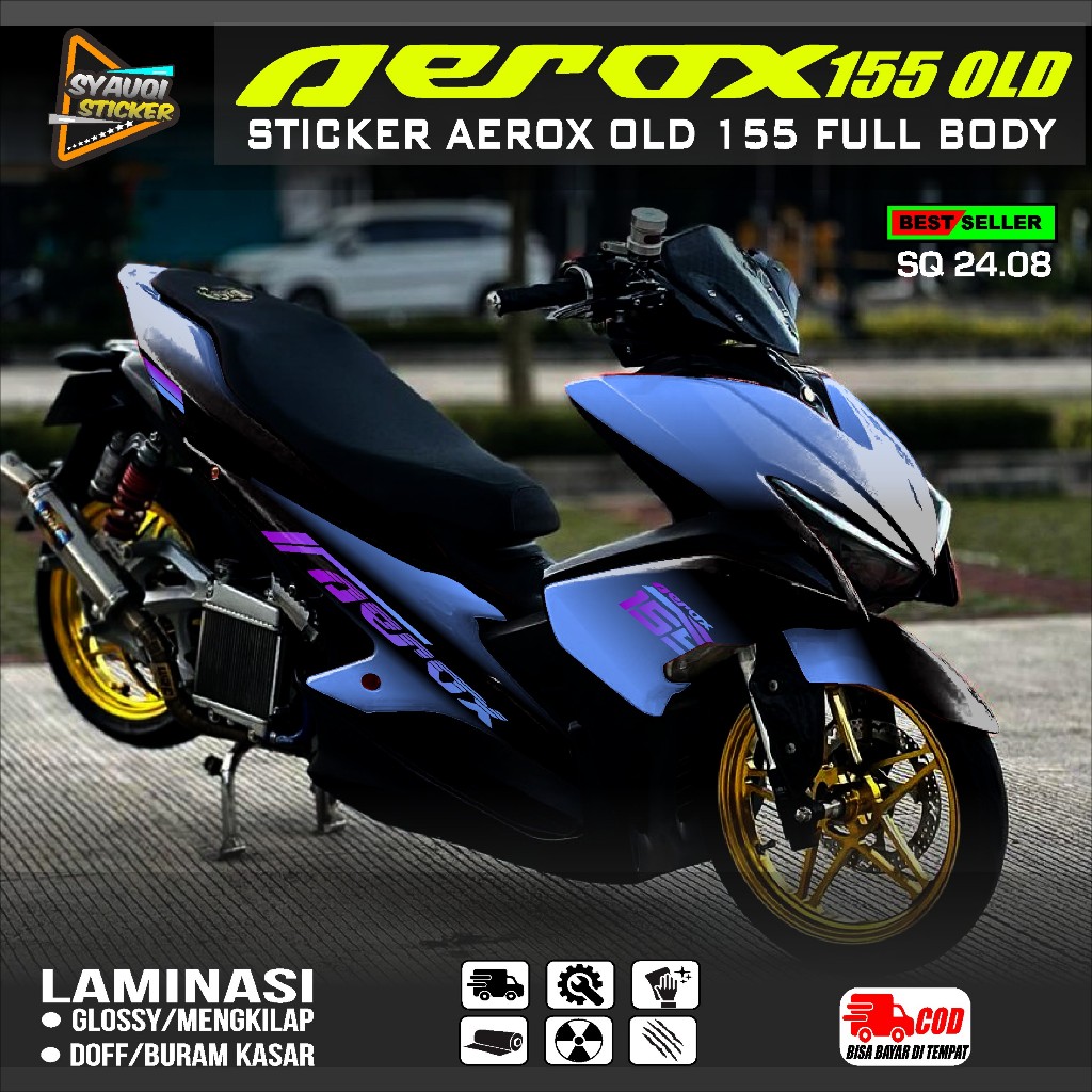 (COD)Decal Stiker Aerox 155 old full body grafis gradasi terbaru - Sticker variasi Aerox 155 old 201