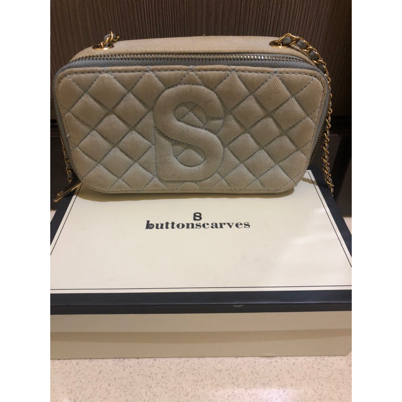 prelove Yura denim bag washed blue Buttonscarves