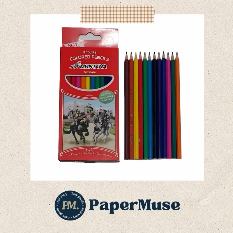 

Pensil warna Montana 12 warna (1 set 12 warna)