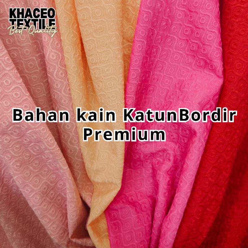 PROMO Kain Katun Bordir Premium/Kain Katun Bordir Warna/Kain Katun Bordir Meteran/Kain Katun Murah