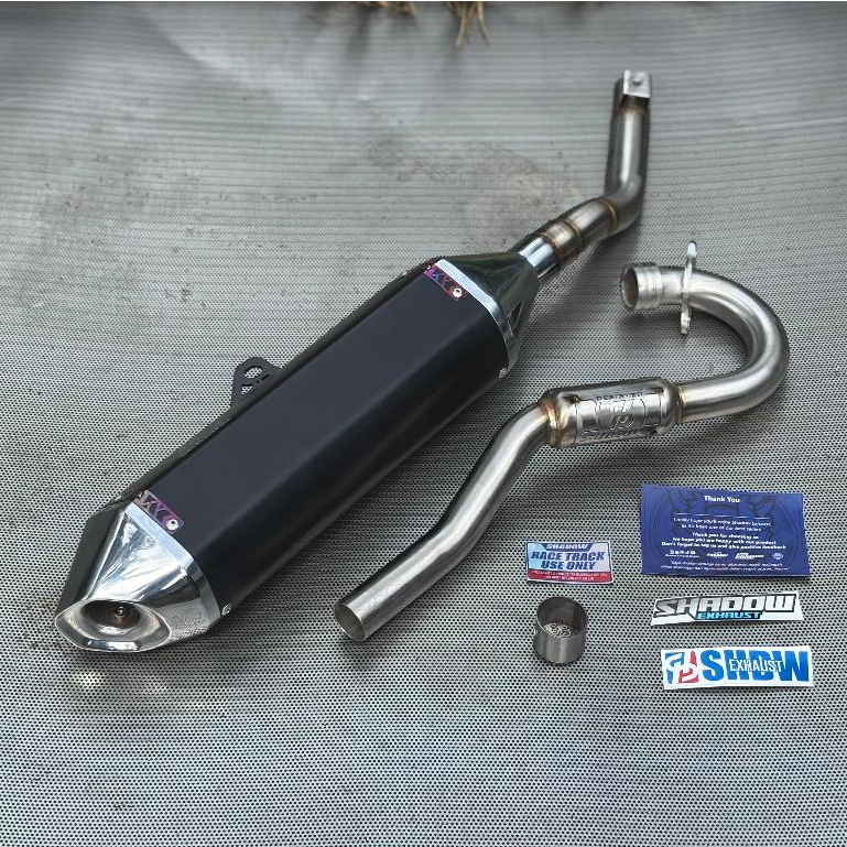 Knalpot SHADOW EXHAUST SYSTEM CRF150 KLX150 WR155 Katemi Black