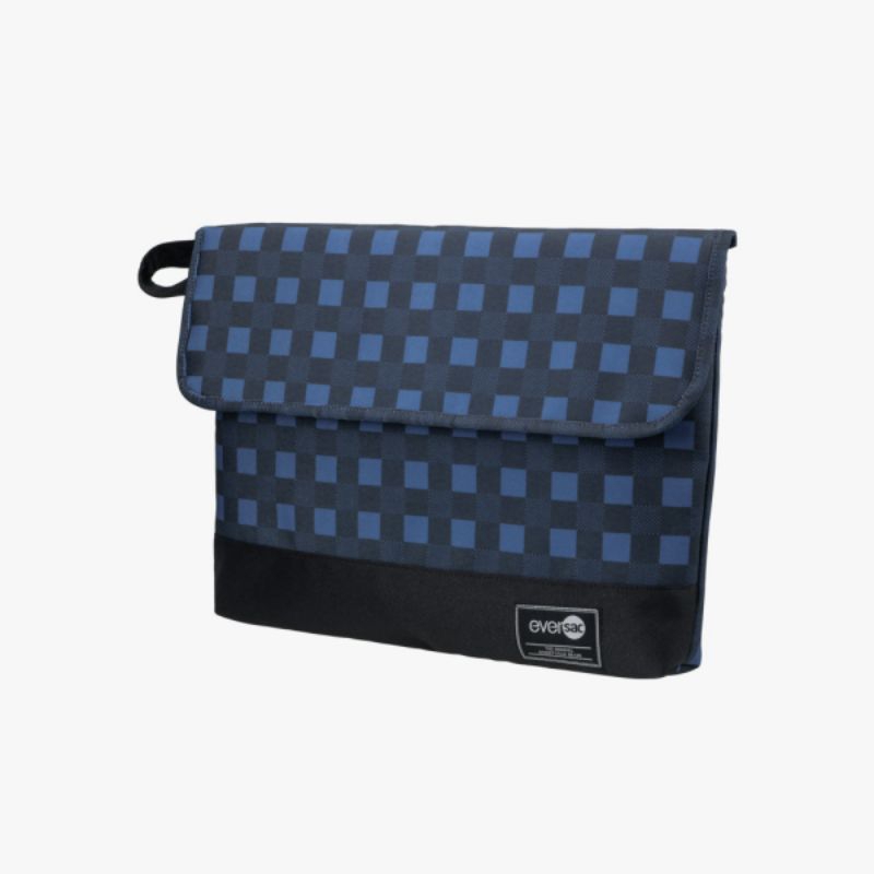 Eversac Porta Laptop Sleeve 15” Blue Tartan Black / Tas Laptop / Tas Notebook / Tas ipad / Tas Macbo
