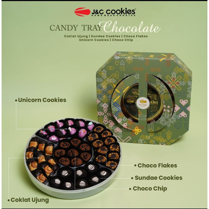 

CANDY TRAY J&C JNC COOKIES Paket Kue Kering Lebaran Premium (CHESEE & COKLAT) FREE GABLE BOX READY STOCK