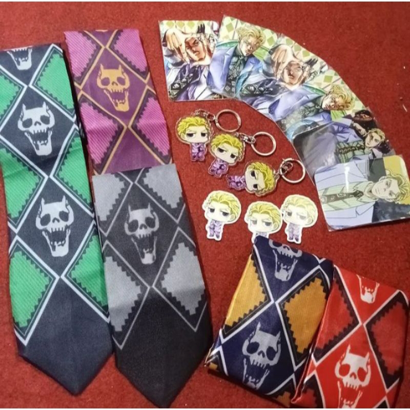 Necktie Dasi Anime Jojo Bizzare Adventure Yoshikage Kira Cosplay