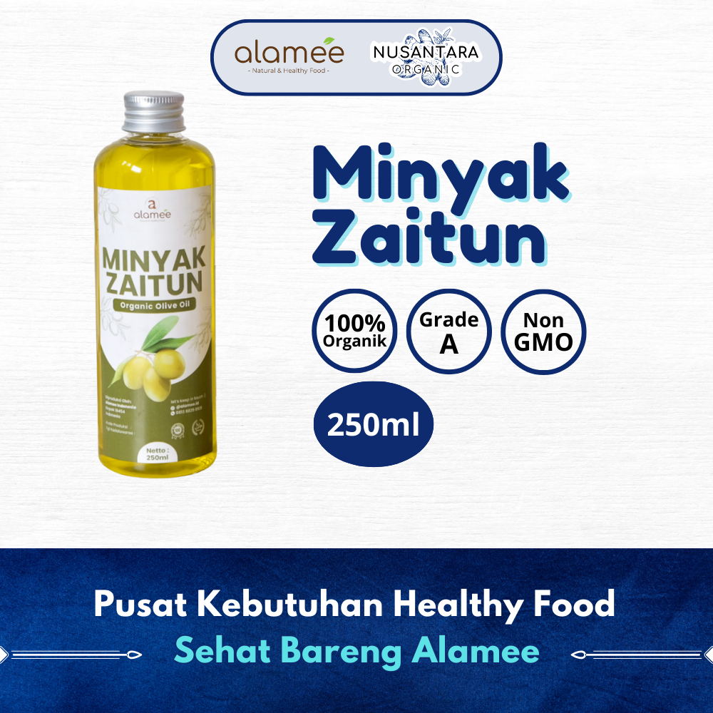 

ALAMEE 250ml Olive Oil Extra Virgin Nusantara Organic Minyak Zaitun Murni Organik Asli Masak EVOO