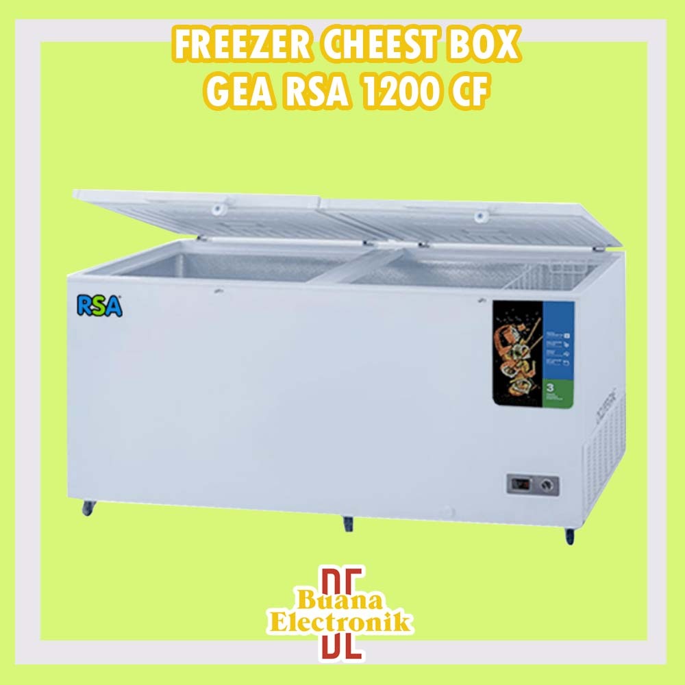 FREEZER BOX CHEST RSA CF - 1200 CF KAPASITAS 1200 LITER ORIGINAL GARANSI RESMI AQUA