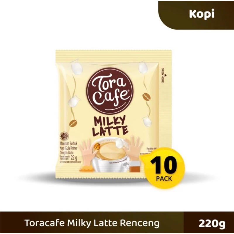 

Tora Cafe Milky Latte Kopi Instan | 1 renceng isi 10 sachet