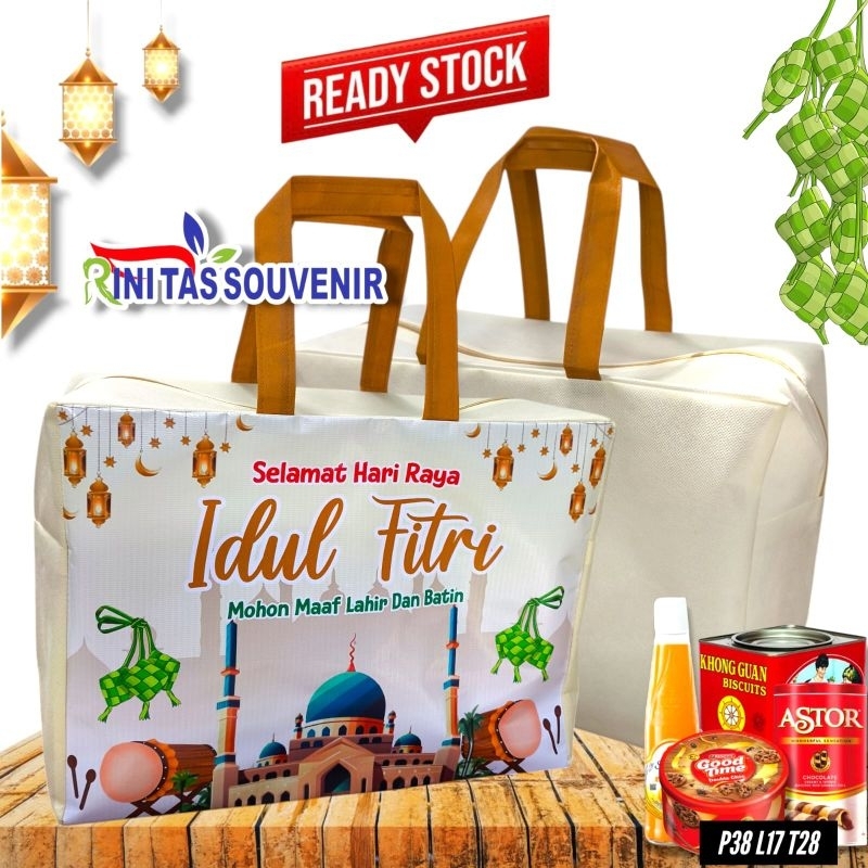 

Tas Resleting Lebaran Jumbo Ready Stock Goodie Bag Idul Fitri Untuk Sembako Ukuran 40x14x30