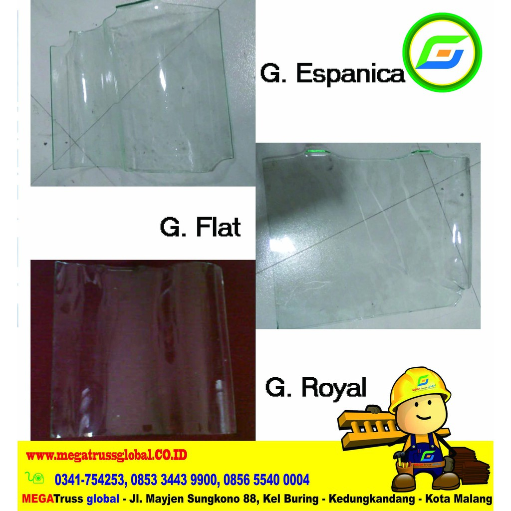 Genteng Kaca Termurah - Atap Genteng Transparan - Material Bahan Bangunan- atap transparant