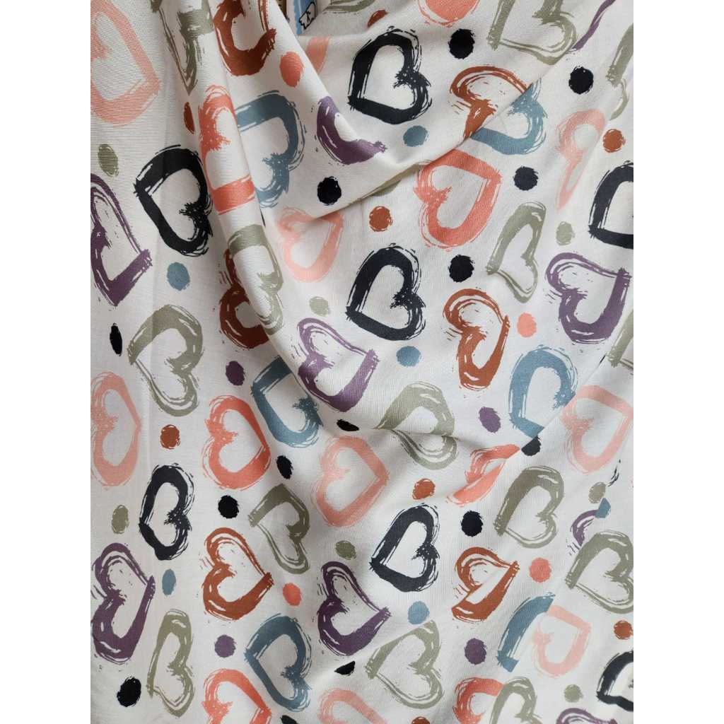 kain katun rayon viscose motif karakter lucu motif love motif anak anak terbaru best seller