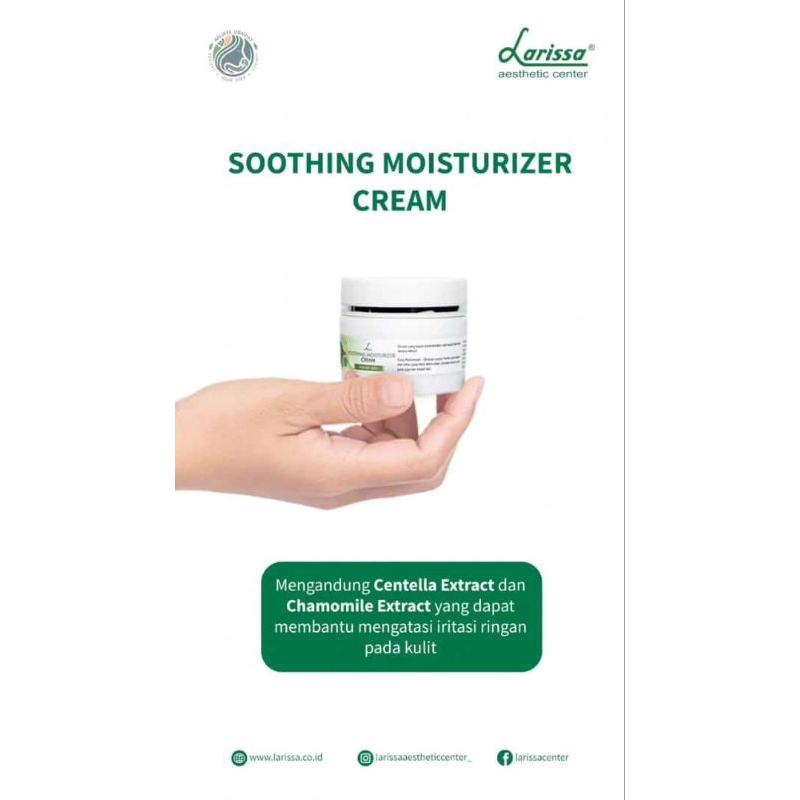 Larissa Soothing Moisturizer Cream untuk Kulit Kering & Sensitif KULIT KERING / KULIT SENSITIF