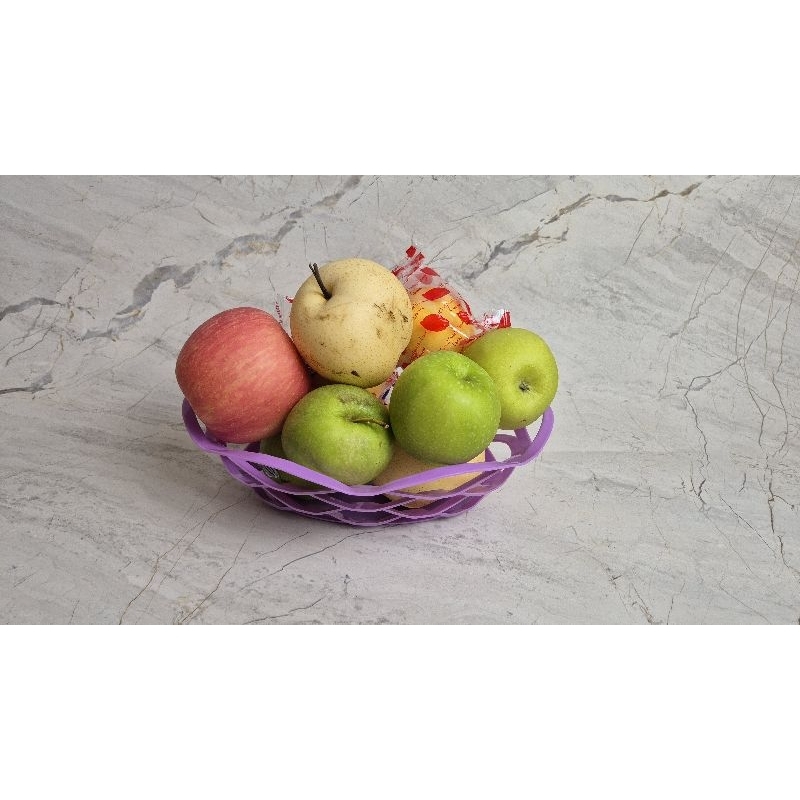 Bakoel Paket 3 & 6 pcs Keranjang Buah Parsel Plastik Serbaguna Cocok Untuk Parcel Hadiah, Buah, dan 