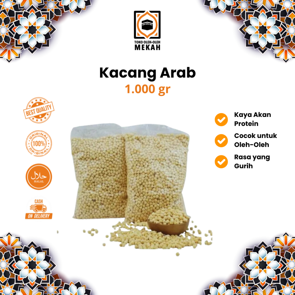 

Kacang Arab roasted matang jumbo 1kg