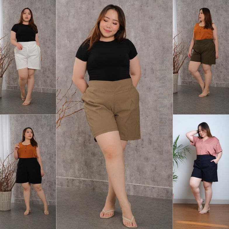 celana hot pants wanita jumbo dewasa pendek big size korean style
