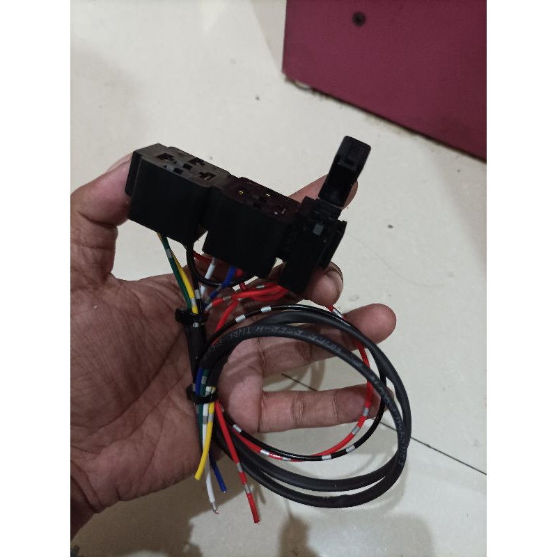 Kabel relay set lampu tembak d2 laser 2 mode kosongan
