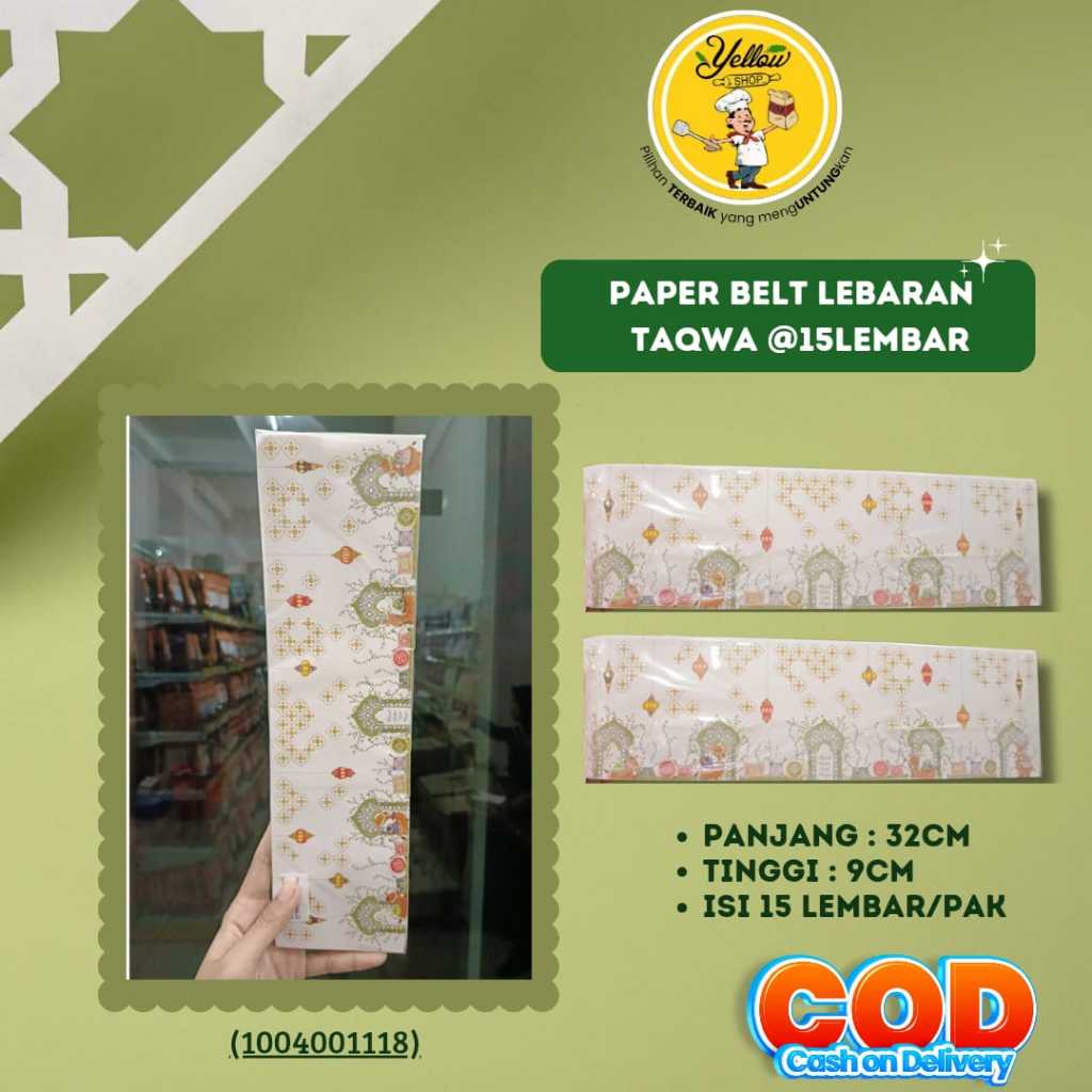 

PAPER BELT LEBARAN TAQWA/15 LEMBAR UKURAN 32X9CM