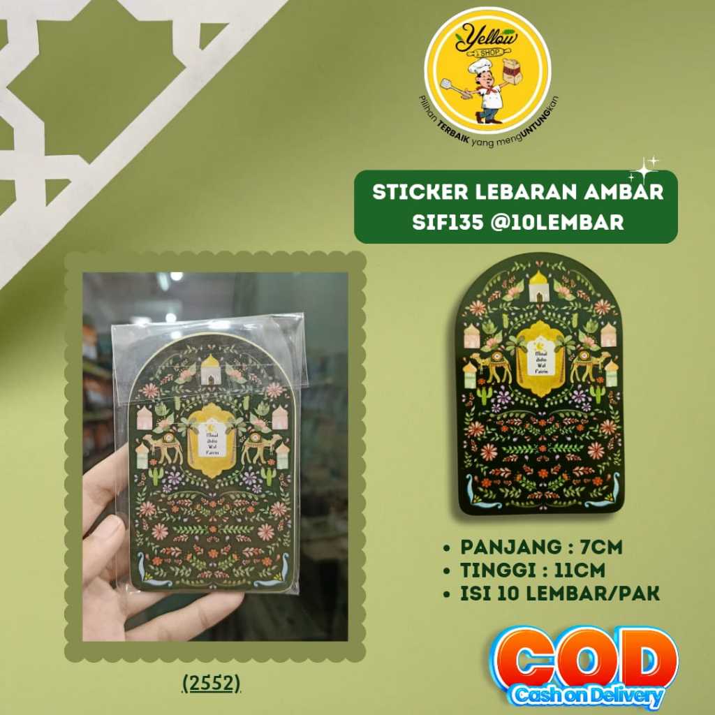 

STICKER LEBARAN AMBAR SIF135 (ISI 10 LEMBAR/PAK)