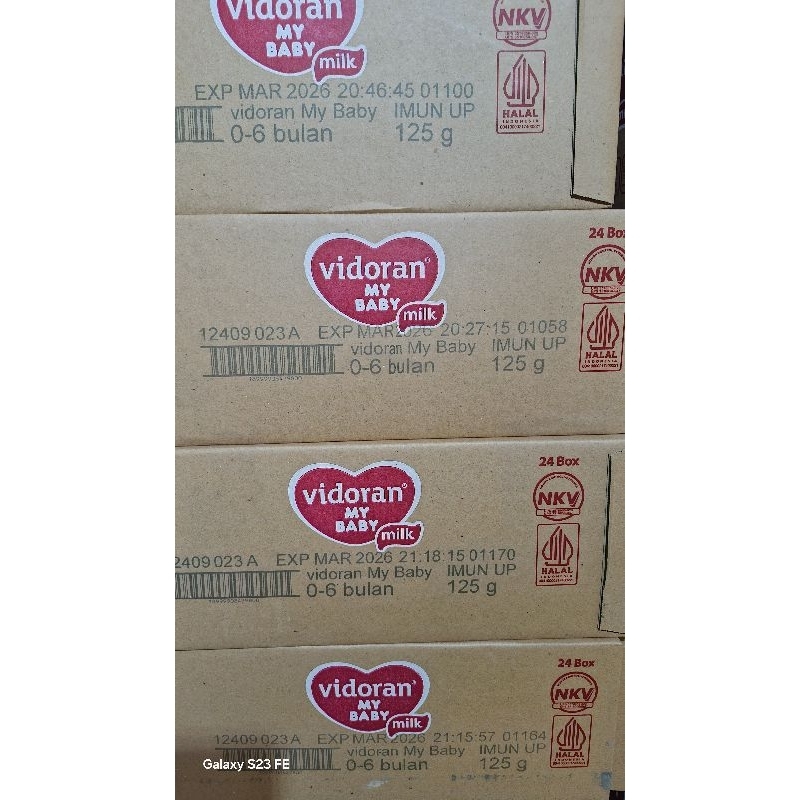 vidoran mya baby 0-6 bulan 125 gr 1 karton(isi 24) expr september 2027.