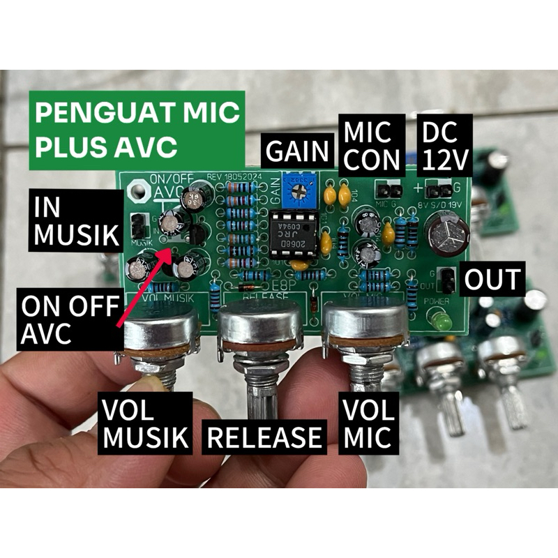 PENGUAT MIC AVC OPAMP MONO