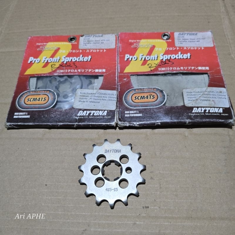 promo gear gir depan DAYTONA TIPE PRO slim 415 13T 13 15T 15 RXZ F1ZR  FORCE1 VEGA R VEGA ZR Z1, RX 