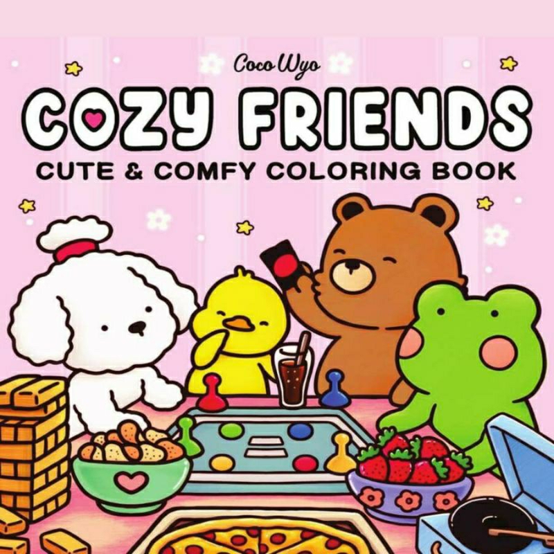 

[40HAL]Buku Mewarnai Cozy Friends Cute & Comfy Coloring Book