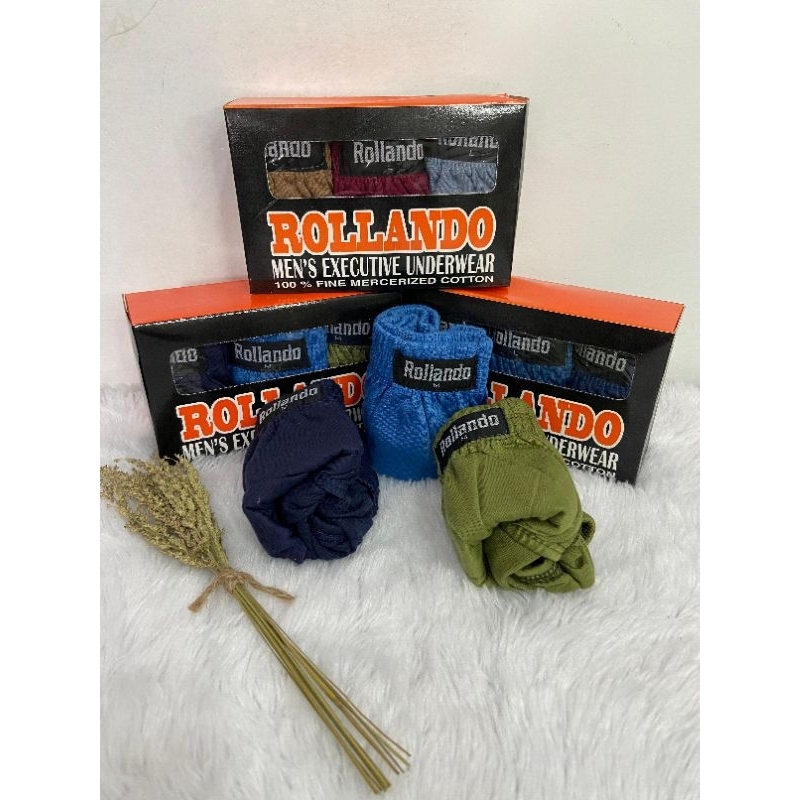 Celana Dalam Pria Merk Rollando | CD Pria 1 Box isi 3pcs |Ukuran M-XXL |Murah Dan Nyaman (Bisa Grosi