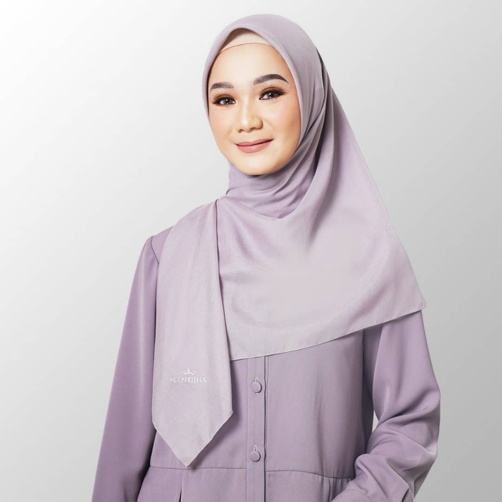 [ORI] Essential Lilac Snow Scraf Basic 83 By Mandjha Ivan Gunawan Hijab Segi Empat Voal Premium