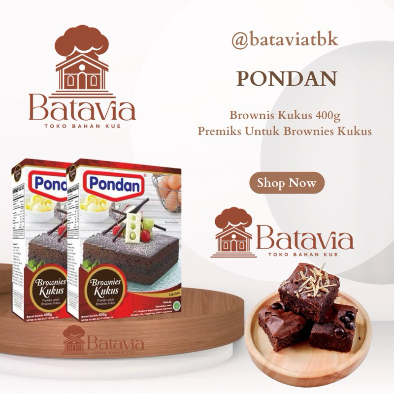 

Pondan Brownies Kukus 400g | Premiks untuk bahan Kue