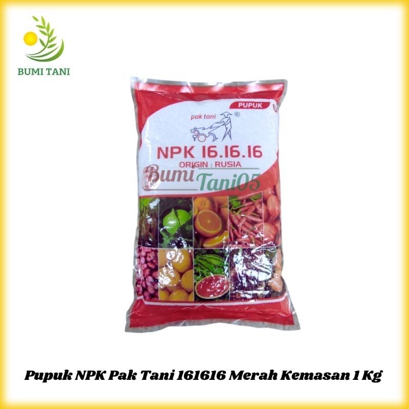 Pupuk Pak Tani NPK 161616 Merah Kemasan 1 Kg Ori