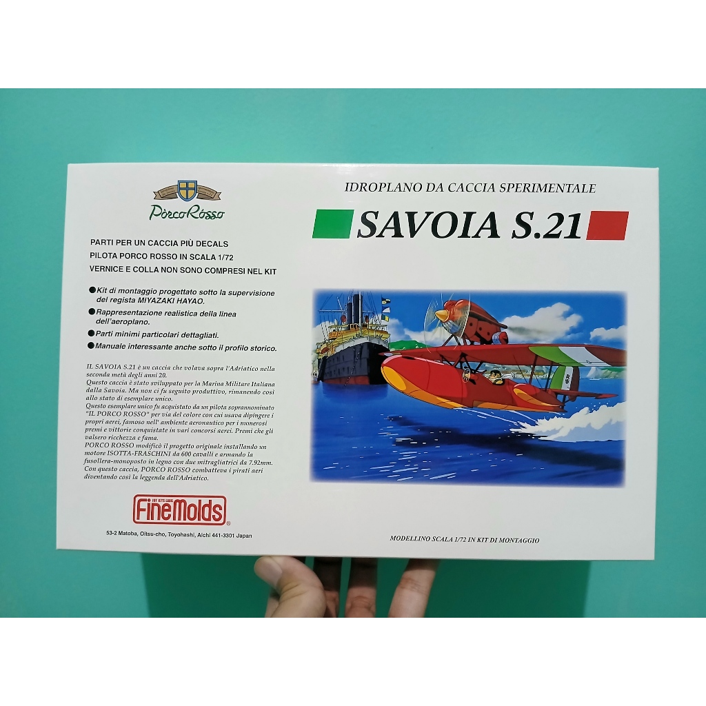Model Kit Miniatur Pesawat Savoia S.21F Fine Molds Porco Rosso Skala 72 Studio Ghibli