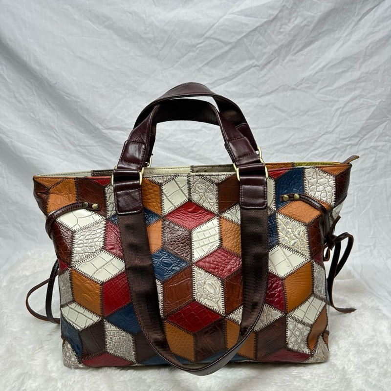 OMATAS — tas tangan tote bag jumbo handbag serbaguna kuliah kerja kantor casual travelling motif uni