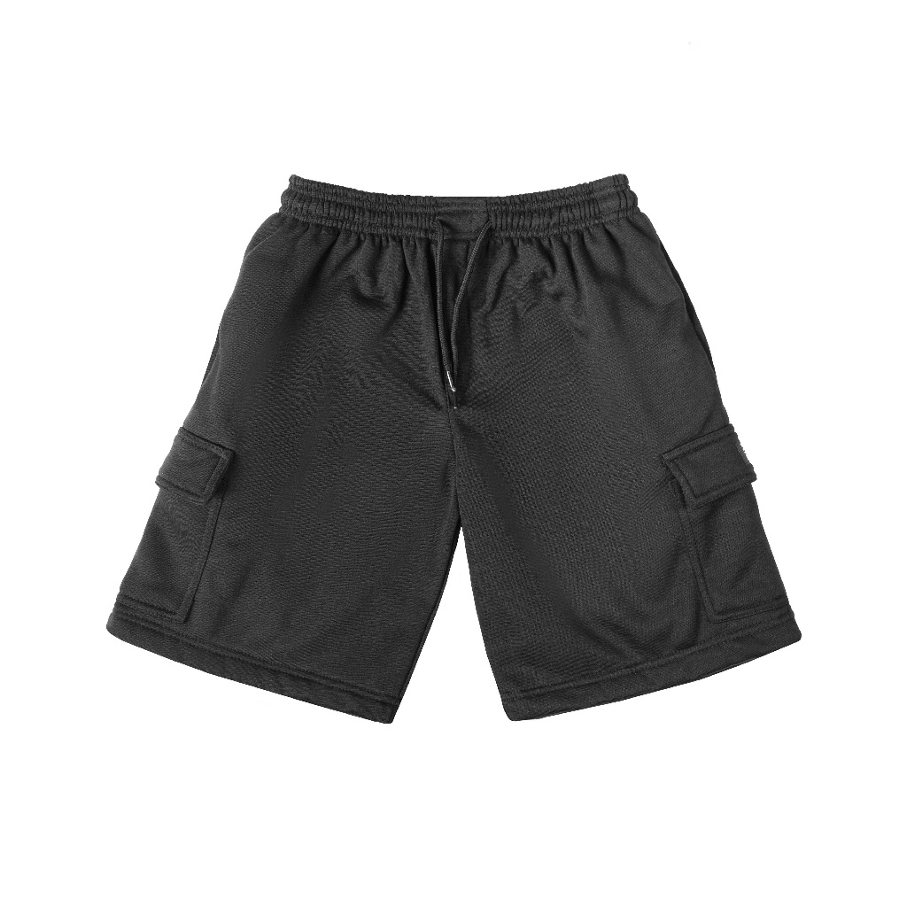 Celana Pendek Cargo Polos Santai Pria Short Pants Kargo Kantong Samping Cowok Bahan Fleece