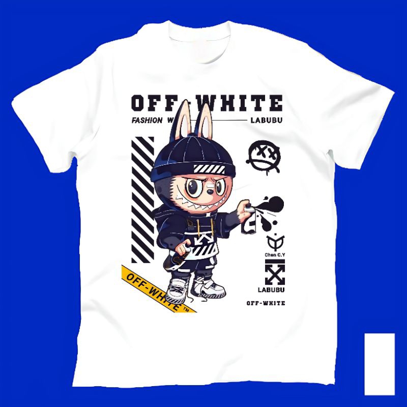 Kaos Baju Tshirt Custom Anak Perempuan Wanita Cewek Cowok Laki Laki Dewasa Gambar Boneka Labubu Mons