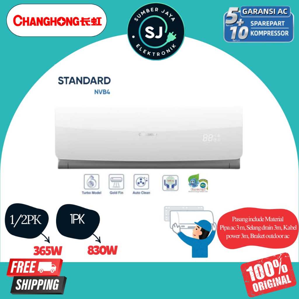 AC Changhong Standard CSC5NVB / CSC9NVB 1/2PK / 1PK AC Standard Changhong
