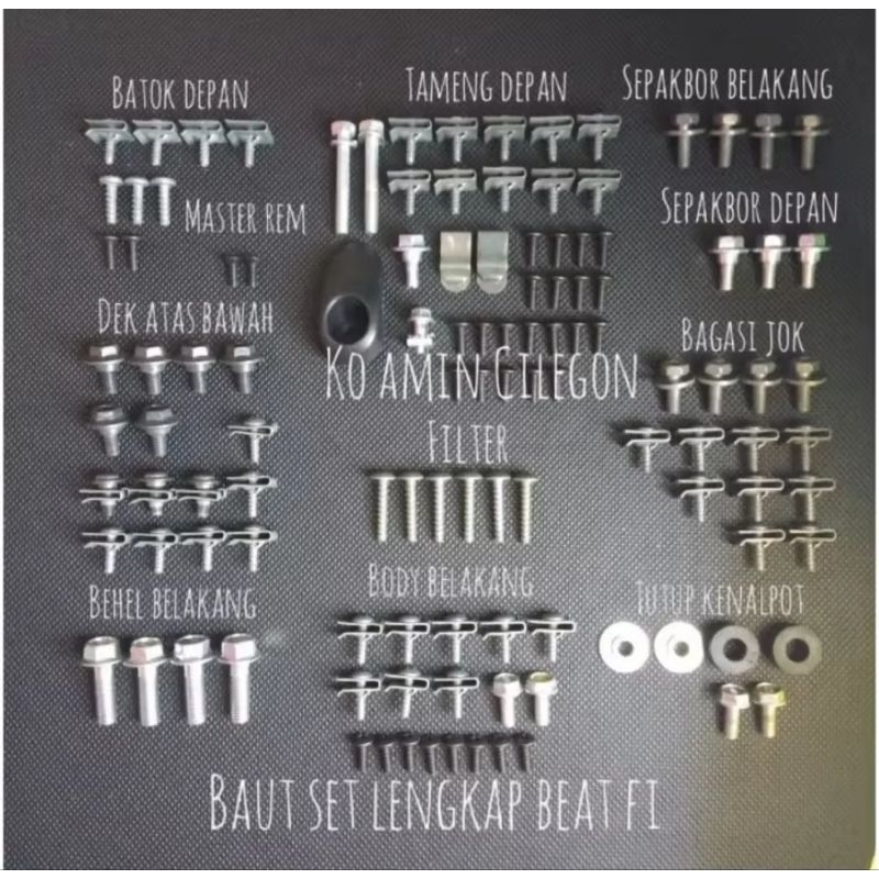 baut lengkap set full body motor beat. beat fi baut lengkap set full body motor beat. beat fi