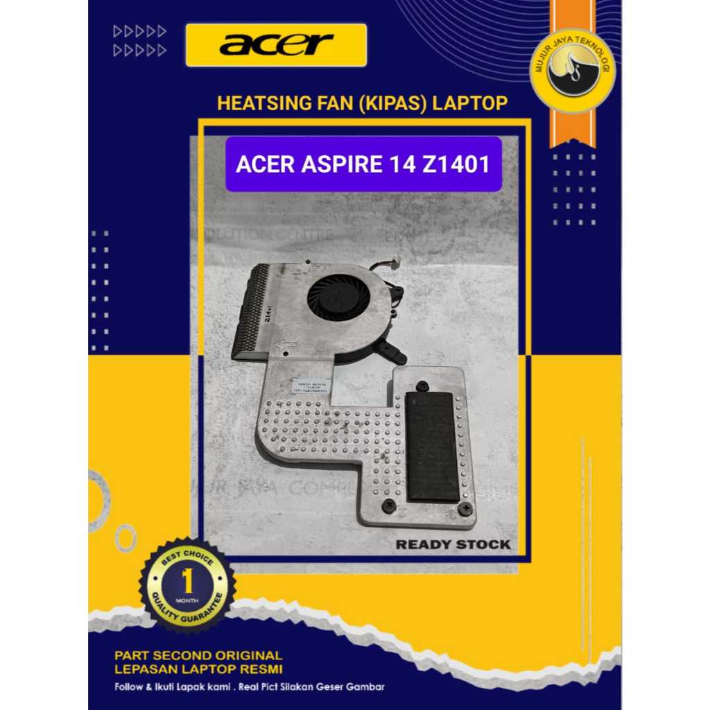 Fan HSF Heatsing Kipas Cooler Laptop Acer Aspire One 14 Z1401 Original Second Normal Tested