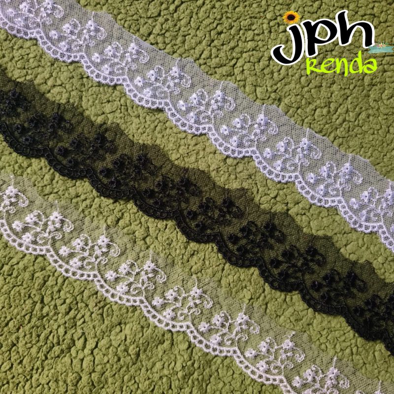 Renda tile, renda tulle, renda bordir (per roll 15yard)