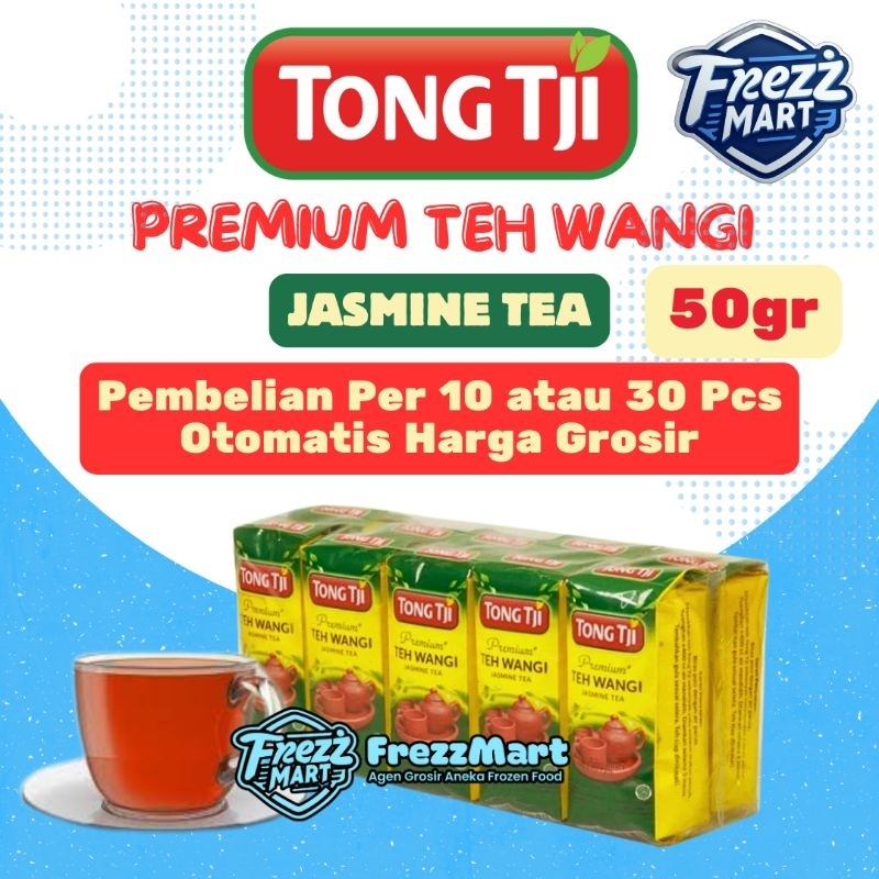 

50gr Teh Tubruk Melati Tong Tji Premium Jamine Tea 50 Gram Per Pcs Pack Slop Isi 10 Teh Seduh Bubuk Daun & Bunga.