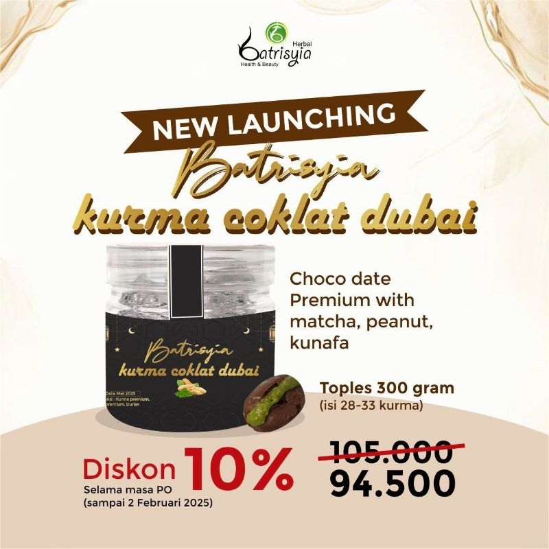 

Batrisyia Kurma Coklat Dubai Choco Date Premium