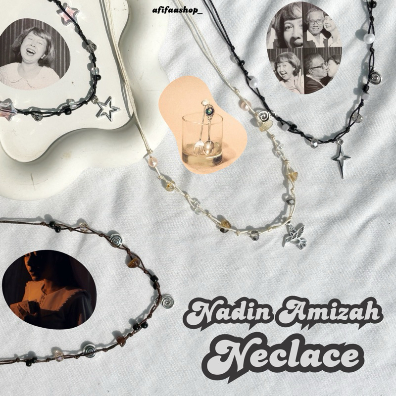 NADIN AMIZAH NECLACE  Kalung Album Nadin Amizah l Kalung tali Nadin Amizah l Handmade Neclace l Kalu