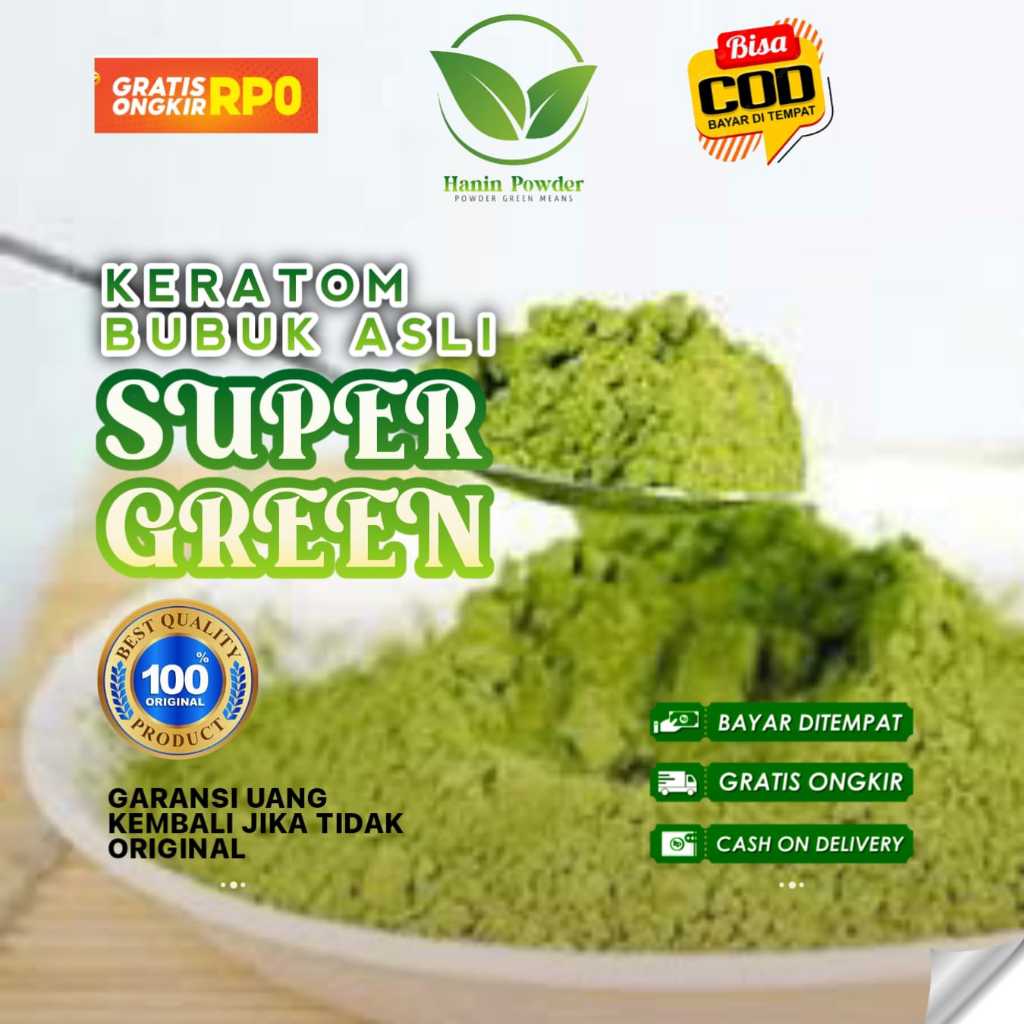 

Bubuk daun hijai Herbl dari Kalimantan asli Original 100%.
