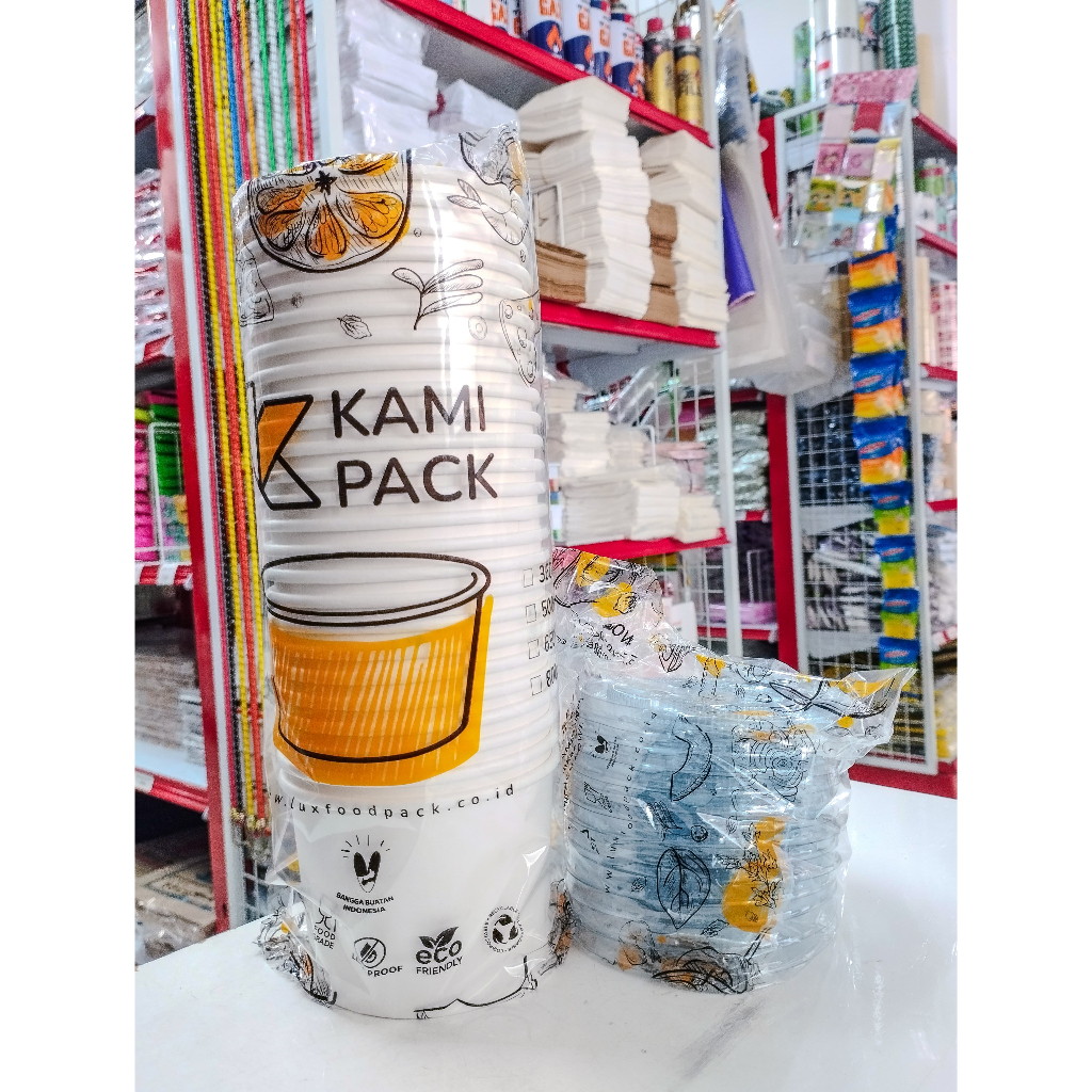 Paper Bowl Putih + Tutup (500ml) / Mangkok Kertas Bakso / Rice Bowl Paper