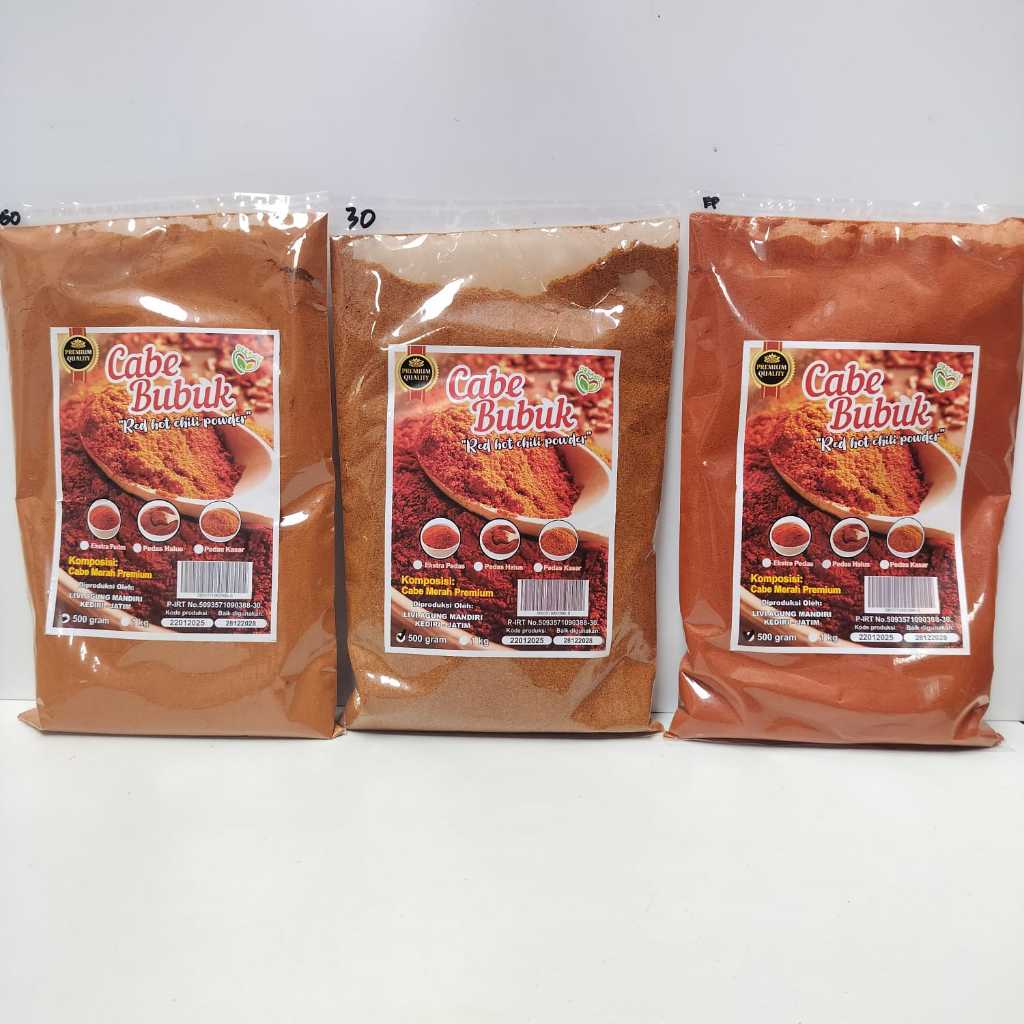 

CABE MERAH BUBUK PEDAS ORGANIK KEMASAN 500 GR