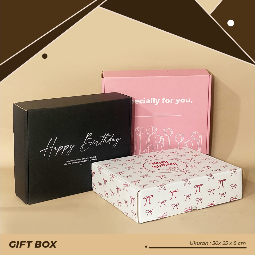 

KOTAK KADO/GIFTBOX SIZE 30 x 25 x 8CM - HAMPERS BOX/BOX HAPPY BIRTHDAY/BOX VALENTINE