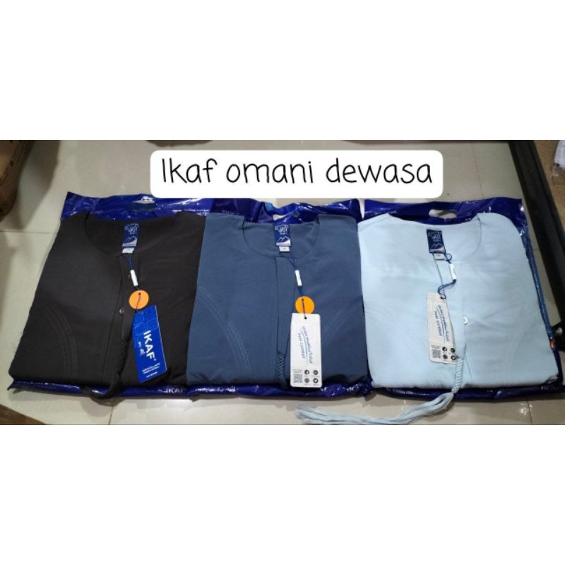 Jubah Gamis Pria Dewasa Lelaki IKAF Laki Omany Lengan Panjang Original Arab Saudi 52 54 56 58