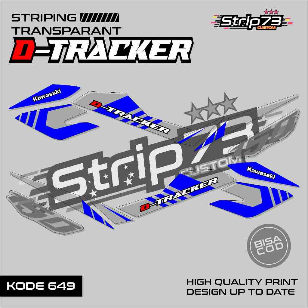 649 STRIPING TRANSPARAN D-TRACKER - STRIPING TRANSPARAN D-TRACKER KEREN SIMPEL