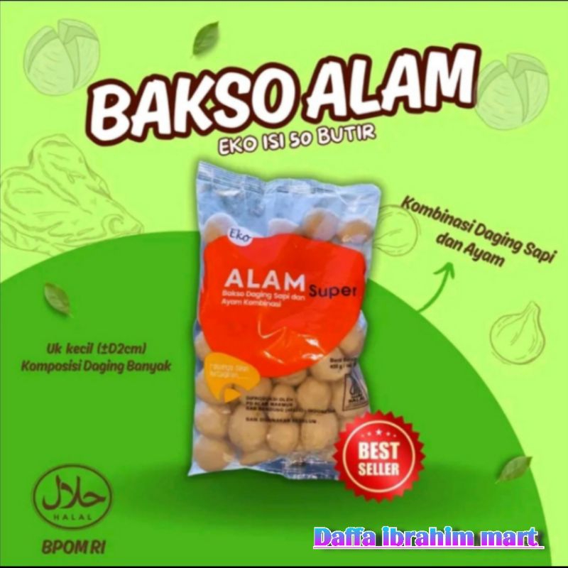 

Bakso alam super isi 50 butir